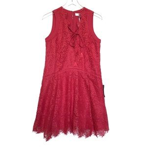 Adelyn Rae Coral Pink Lace Dress
